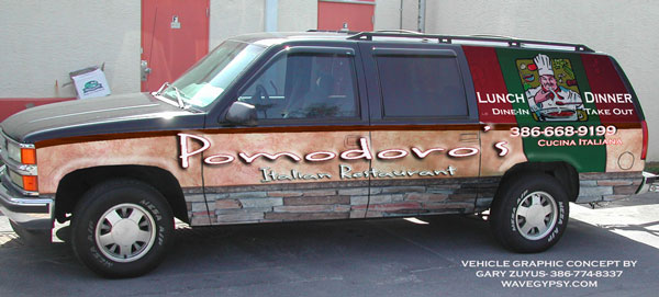 pomodoros italian restaurant graphic